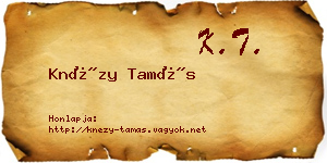 Knézy Tamás névjegykártya
