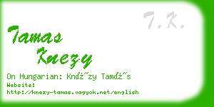 tamas knezy business card